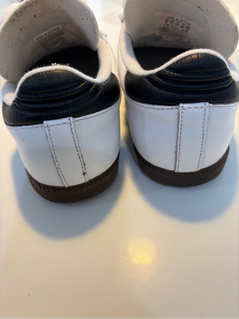 Adidas Samba Classic Leather Sneakers White Black Gum Men’s Size US 8 - Picture 4 of 11